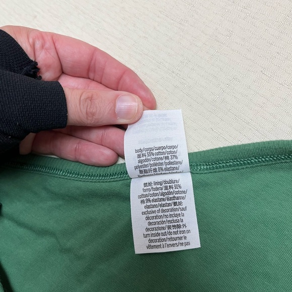 VS Pink S green one shoulder tank with shelf bra - Picture 6 of 12